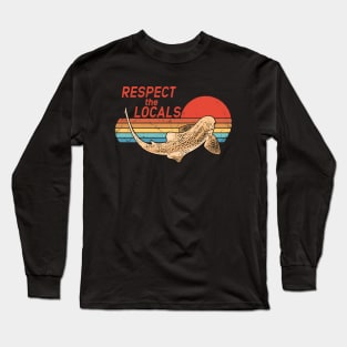 Respect the Locals Zebra Shark Long Sleeve T-Shirt